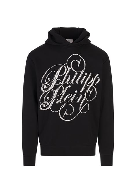 Felpa Con Cappuccio Plein Coursive Nera PHILIPP PLEIN | PAECMJB3669PTE003N02